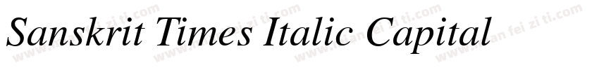 Sanskrit Times Italic Capital Regul字体转换